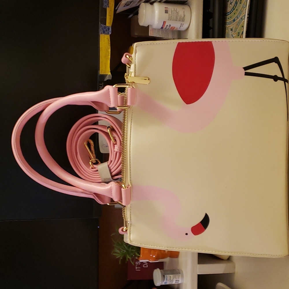 Charming Charlie Flamingo Crossbody Bag